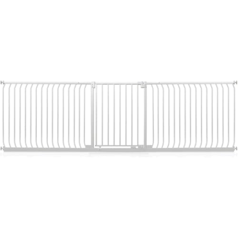 Safetots Elite Sicherheitsschutzgitter, 271cm - 280cm, Mattweiß, Treppenschutzgitter mit Druckmontage, Sicherheitsbarriere, Einfache Installation