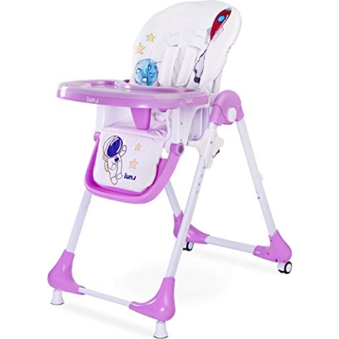 TERO-7273 Babyhochstuhl Luna Lavenda, Weiß