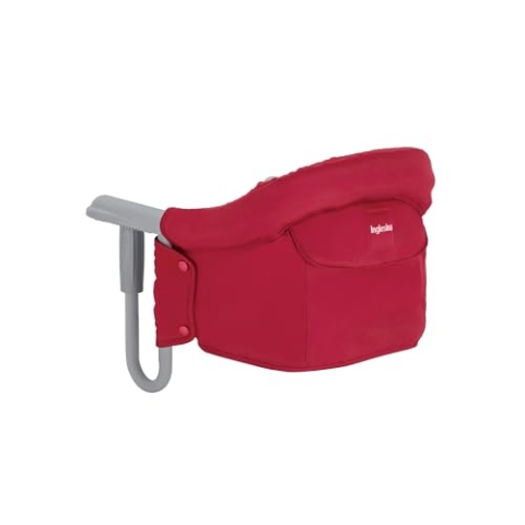 Inglesina Fast, Faltbarer Tischsitz, Rot (Red), Einfach zu transportieren, Waschbar, Sichere Installation, Bis zu 15 kg, 35 x 27 x 42 cm