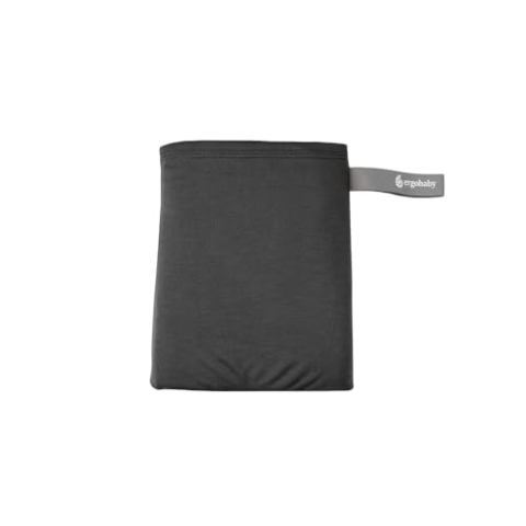 Ergobaby Babytragetuch für Neugeborene ab Geburt bis 11,3 kg, Aura Knit Tragetuch aus recycelten Stoffen, Elastisch und atmungsaktiv, Sling Wickeltuch unisex, Soft Black