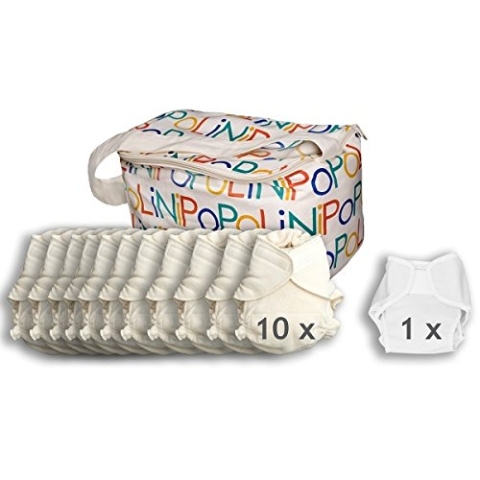 Popolini Windelset Ultrafit Organic 10x Windel + 1 Überhose