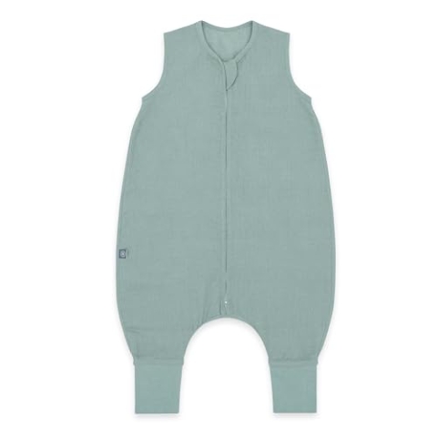 emma & noah Baby Schlafsack mit Füßen 0.5 TOG, Leinen Schlafsack mit Beinen für den Sommer, 100% Leinen, OEKO-TEX Zertifiziert, Stampelsack für Neugeborene (Essential Mint, 80 cm)