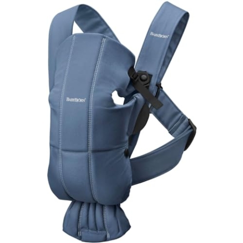 BabyBjörn Babytrage Mini, Gewebt, Indigoblau