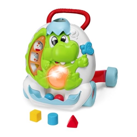 Chicco Dino Lauflerner First Steps, Dinosaurier geformt Toddler's mit elektronischem Activity Center, mit Lichtern und Geräuschen, große Räder für mehr Stabilität, ergonomischer Lenker, 9-24 Monate