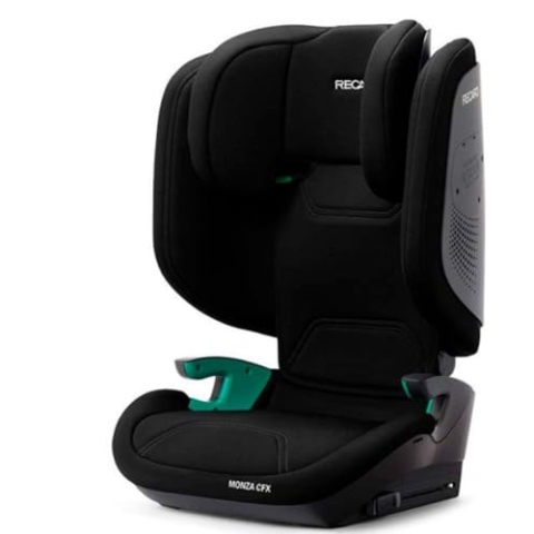 Sitzerhöhungen Marke RECARO Kindersitz Monza CFX i-Size faltbar & tragbar ab 3,5 Jahre - 12 Jahre (100 cm - 150 cm) mit Isofix - Melbourne Black