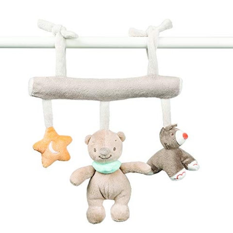 Nattou Spielzeug zum Aufhängen, Mia und Basile, 15 x 15 x 25 cm, Braun/Beige