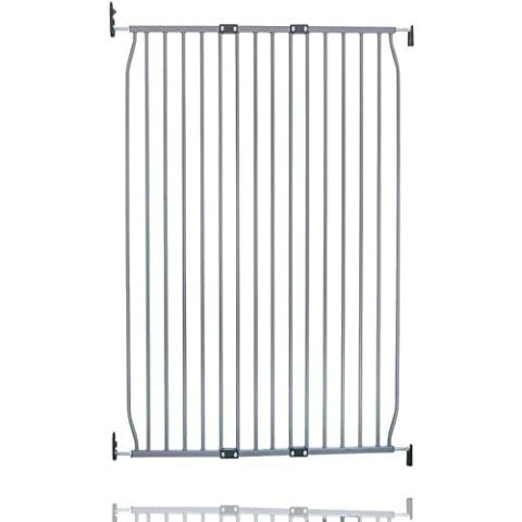 Safetots Extra Hohes Eco Schraubbefestigung Babygitter, Grau, 90cm - 100cm, Extra hohes Gitter mit einer Höhe von 100cm, Treppengitter für Babys, Schraubbefestigtes Sicherheitsgitter