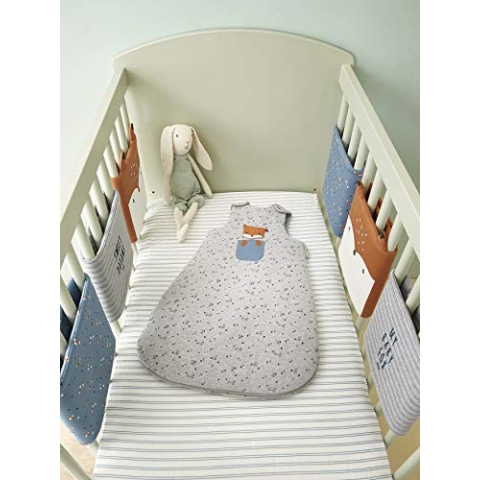 Vertbaudet Polster für Babybett-Gitterstäbe „Baby Fox“ Oeko-Tex Mehrfarbig ONE Size