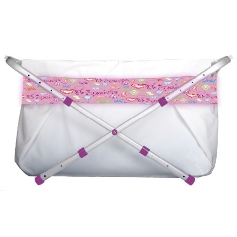 BiBaBad Babybadewanne, Kinderbadewanne, Faltwanne für die Dusche Prinzessin 70-90 cm