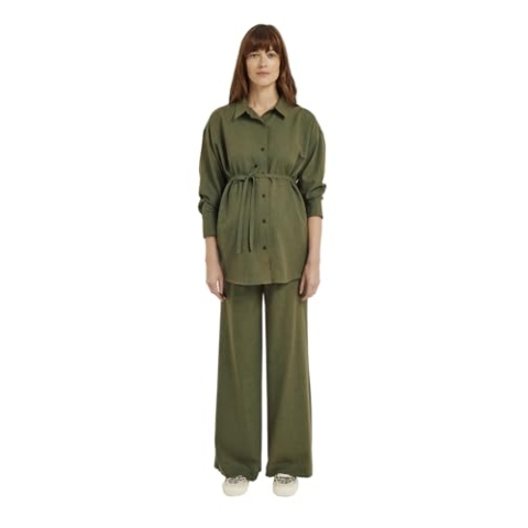 VERTBAUDET 2-teiliges Homewear Schwangerschafts- und Still-Set Oliv 36