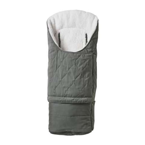 VERTBAUDET Baby Ausfahrsack mit Futter aus Teddyfleece schiefergrau