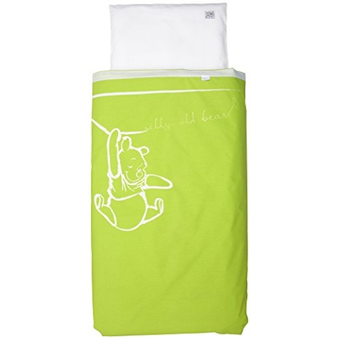 Anel Bettüberzug und Kissenüberzug Silly Pooh lime