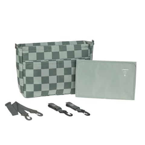 LÄSSIG Baby Kinderwagenorganizer Taschenorganizer inkl. Kinderwagenbefestigung und Schultergurt/Casual MIX Multi Bag green/olive