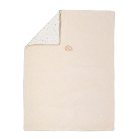 Nattou Kuscheldecke aus Baumwolle und Velours, Igel Zoë, 75 x 100 cm, Mila, Zoë und Lana, Beige