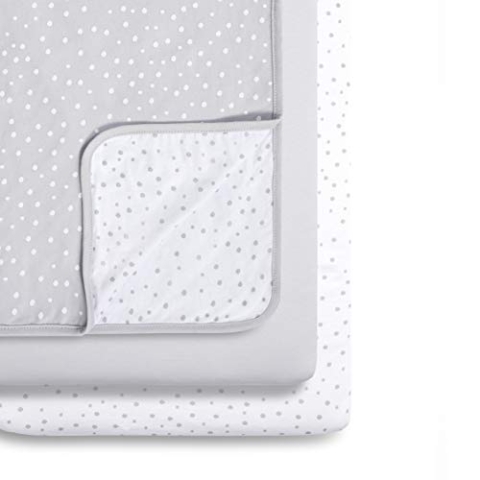 Snüz BD028AG 3pc. Bedside Crib Bedding Set - Grey Spot, Mehrfarbig, 580 g