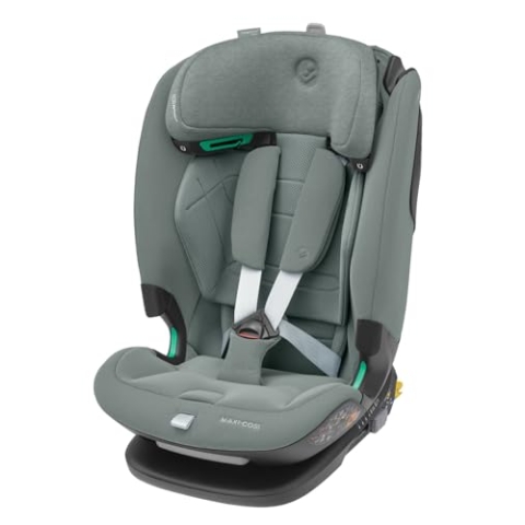 Maxi-Cosi Titan Pro² i-Size Kindersitz, 76-150 cm, 15 Monate-12 Jahre, G-CELL-Seitenaufprallschutz, Easy-in Gurtsystem, ClimaFlow, AirProtect-Sicherheitskissen, 4 Liegepositionen, Authentic Grey