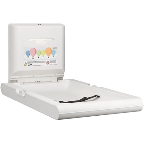 Mediclinics vertikaler Wickeltisch CP0016V aus Kunststoff mit Biocote®-Schutz