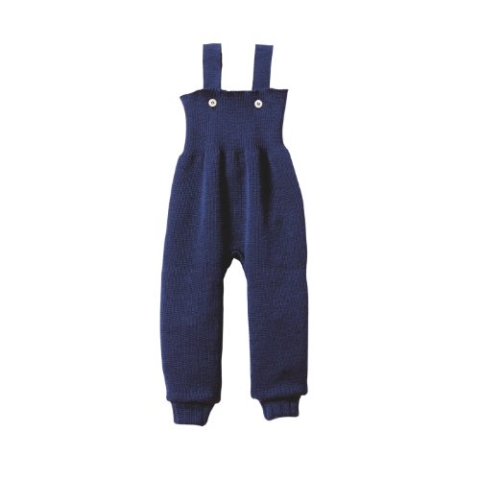 Disana 33104XX - Strick-Trägerhose Wolle marine, Size / Größe:50/56 (0-3 Monate)
