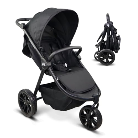 Mobiclinic® kids, 3-rad-kinderwagen, Agnes, Geländereifen, Einhandlenker, 5-punkt-gurtsystem, Rückentasche, Sportlicher stil, Ein-klick-faltmechanismus, Xxl-korb, Bis zu 22 kg