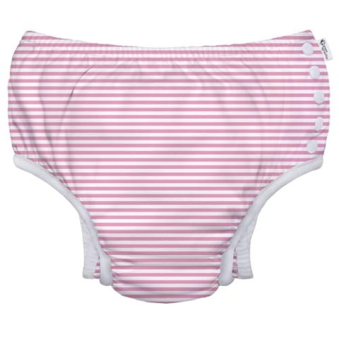 Green Sprouts 721150-203-47 Schwimmwindel - rosa Nadelstreifen - 3T (2-3 Jahre)