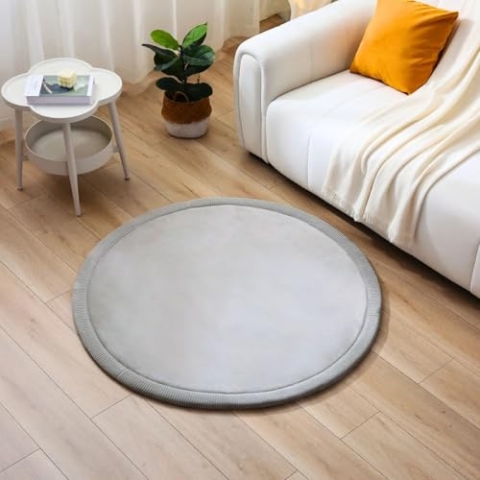Wolkenweiche Spielmatte Baby 120x120x2,5cm, grau – Kinderzimmer Teppich mit hochwertigem Memory-Schaum – Krabbelmatte Baby mit Rutschfester Unterseite – Krabbeldecke, Kinderteppich, Tatami Matte
