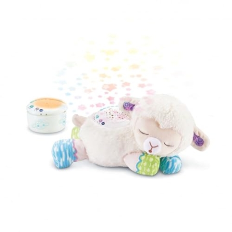 VTech Manon, Lumi Schaf Sternennacht, 3 in 1, beruhigendes Plüsch, Nachtlicht für Babys, Musik, sanfte Musik, weiße Geräusche, Geschenk zur Geburt – Inhalt auf Französisch