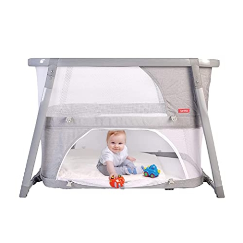 Onna - Somnia: Minicot + Reisebettchen für Ihr Baby von 0 bis 2 Jahren mit allem Zubehör: Moskitonetz, Spannbettlaken aus 100% Baumwolle, Bettdecke und Reisetasche.