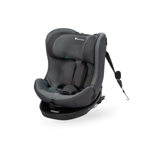 Bebeconfort EvolveFix i-Size, Autositz 360 Drehbar, 0–12 Jahre, 40–150 cm, ISOFIX Kindersitz Drehbar, 9 Kopfstützenpositionen, 5 Liegepositionen, Seitenaufprallschutz, Top Tether, Tinted Graphite