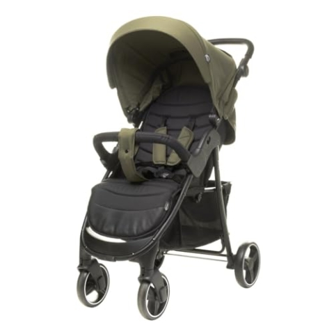 Rapid kinderwagen buggy bis 22 kg, kompakter buggy, klein, leicht und stabil, amortisierte Räder (Khaki)