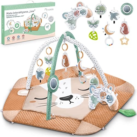 Bildmatte Interaktiv Löwe Kindermatte XXL 5in1 Nukido braun, 1.35 kilograms