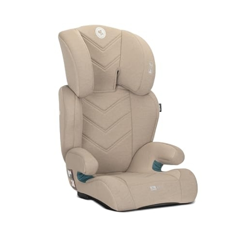 Lorelli Auto Kindersitz Speed i-Size 100-150 cm, Mitwachsender Autositz für Kinder, Babysitz, Autokindersitz, Verstellbare Kopfstütze (Beige)