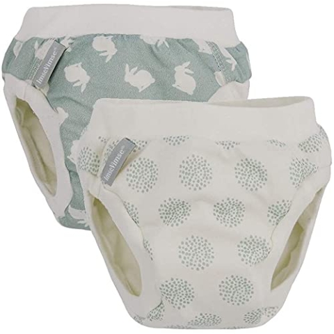 IMSEVIMSE - Grüne Stoffwindeln, 2er-Pack, Trainingshöschen, L, 9-12 kg