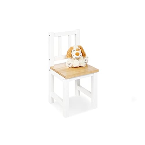 Pinolino Kinderstuhl Fenna, aus massivem Holz, Sitzhöhe 29 cm, für Kinder von 2 – 7 Jahren, weiß und klar lackiert
