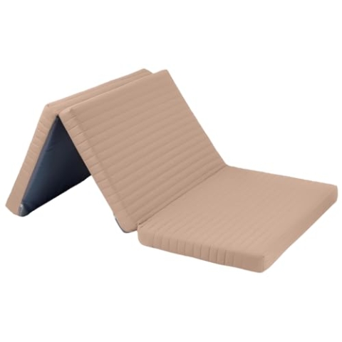 Albero Mio Matratze Stripe Nougat 60 x 120 cm faltbar in Tasche