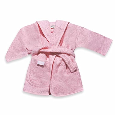 Bademantel Uni Line, Pink 1-2jr