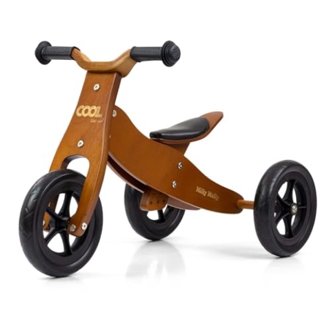 Holzlaufrad für Kinder 2in1 Cool Dark Natural Milly Mally