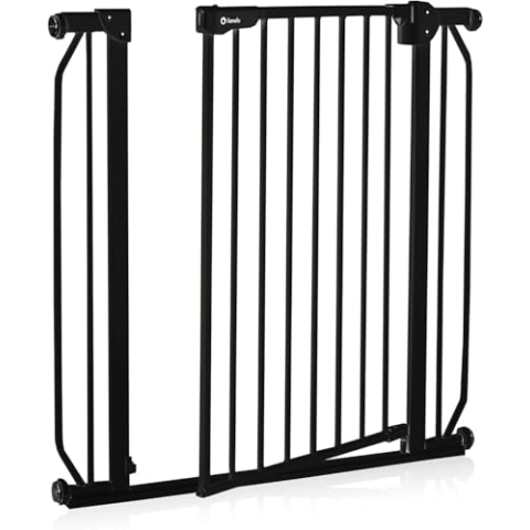 LIONELO Truus Slim Sicherheitstor, Verstellbare Breite von 75 bis 105 cm mit Press-Fit, Höhe 77 cm Öffnung in beide Richtungen Selbstverriegelung, abgerundete Kanten