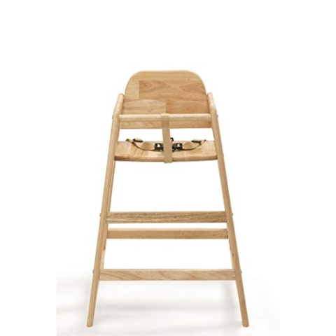 Safetots Einfach stapelbarer Holzhochstuhl, Naturfarben, Hochstuhl für Baby und Kleinkind, Stilvoll und praktisch, Babyhochstuhl für Ihr Zuhause oder platzsparender Hochstuhl für Restaurants.