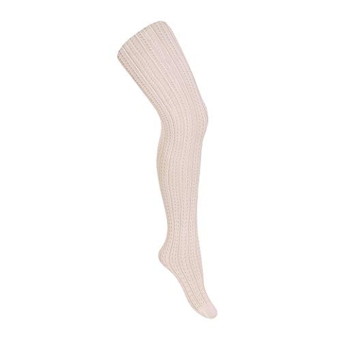 medias niñas caladas Cóndor talla 4 en color rosa palo