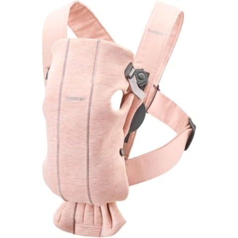 BabyBjörn Babytrage Mini, 3D-Jersey, Hellrosa