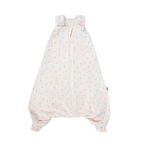 ERGObaby Ganzjahres Baby-Schlafsack mit Füßen Gurtschlitz 18-36 Monate Baumwolle TOG 1 Sommer Winter, On The Move Daisies, SLBLGDSY1, Small Single