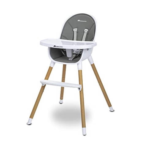 Bebeconfort Avista 2-in-1 Hochstuhl Ab 6 Monaten, Umwandelbar, Bis Ca. 6 Jahre, Bis 30 kg, Warm Grey