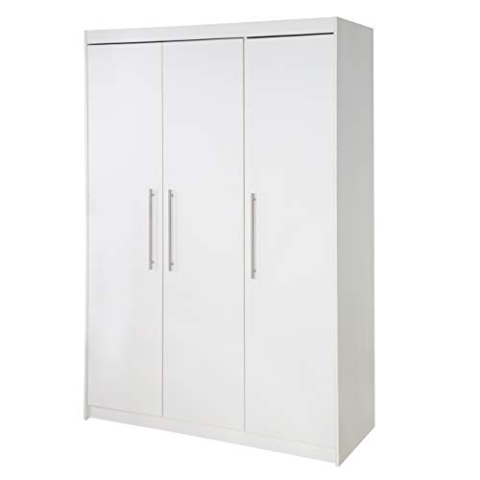 roba Kleiderschrank 'Maren' 3-türig, weißer Babyzimmerschrank, Drehtürenschrank, Babymöbel