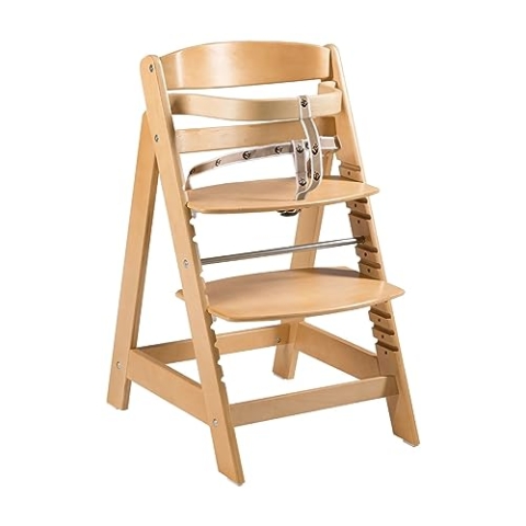 roba Treppenhochstuhl 'Sit Up Click', mitwachsender Hochstuhl vom Babyhochstuhl bis zum Jugendstuhl, innovativer Klickverschluss, Holz, naturfarben