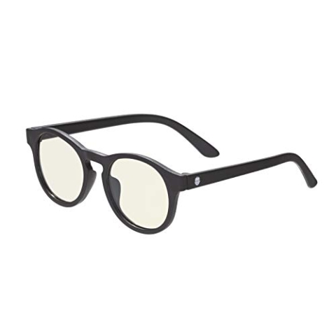 Babiators Sonnenbrille für Kinder, Schlüsselloch-Form, biegbar, flexibel, langlebig, babysicher, schwarz, blau, lichtblockierend, Alter 3-5 Jahre