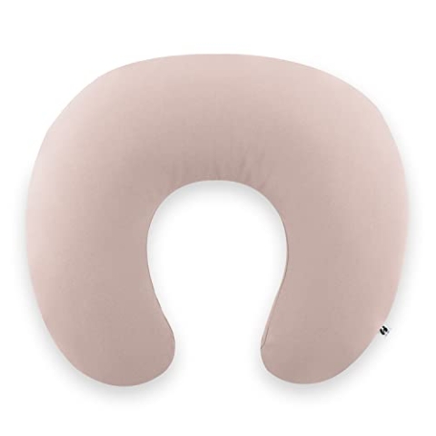 hauck Baby Stillkissen mit Mikroperlenfüllung Nurse N Feed mit Baumwoll Bezug, Härtegrad Anpassbar, Inkl. Tragetasche, Waschbar (Smoky Pink)