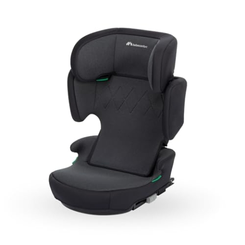 Bebeconfort RoadFix i-Size, Kindersitz, 3,5–12 Jahre (100–150 cm), Isofix Kindersitz, Klappbar, Leicht (4,4 kg), 14 Kopfstützenpositionen, Gepolsterter Sitz, Tinted Black