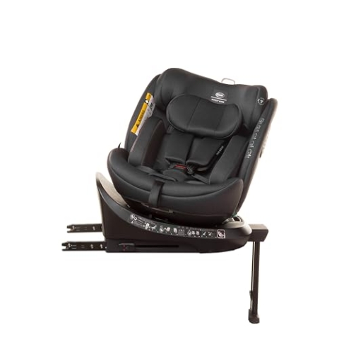 Kindersitz drehbar 360° ENZO-FIX mit ISOFIX montage, Stabilisierung, zusätzlicher Seitenschutz, I-SIZE (Graphite)