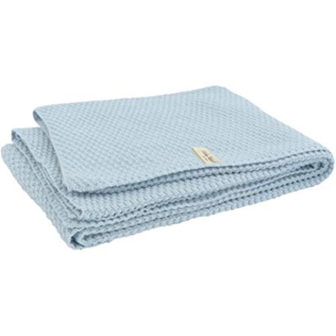 Little Naturals 516-522-64946 Gestrickte Decke, 100 X 150 cm Drops blau