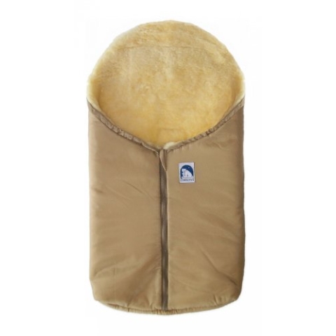Eisbärchen 963 BE Kleiner Lammfellfußsack in beige, beige